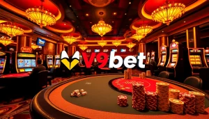 Experience high-stakes play at V9bet with vibrant betting tables and interactive gameplay.