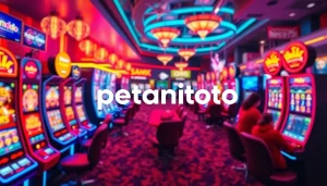 Permainan menarik di petanitoto dengan latar slot yang berwarna-warni.