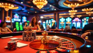Experience thrilling gameplay at https://topclub.space/ with luxurious casino elements like roulette and poker chips.