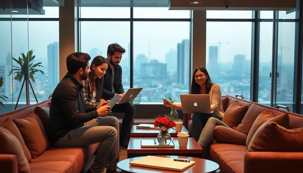 Showcase startup kolkata's vibrant coworking environment with entrepreneurs collaborating.