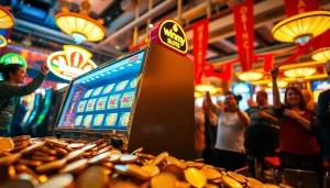 Celebrate your wins at the winmy slot machine in a vibrant casino scene.