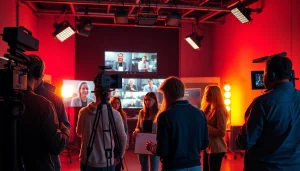 Showcasing a creative team in action at edmonton production companies, demonstrating collaboration and innovation.