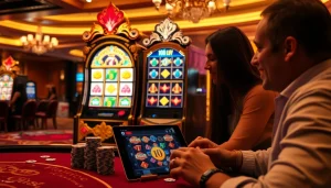 Experience the thrill of Slot Online with vibrant machines and engaging gameplay in a luxurious casino setting.
