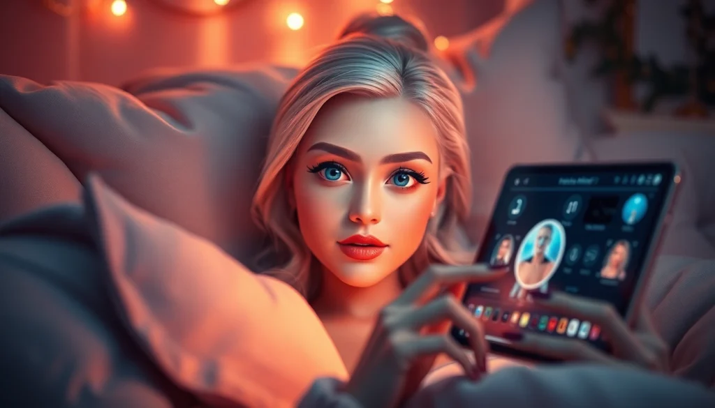 Engaging free ai porn chat with a captivating AI character in a cozy setting.