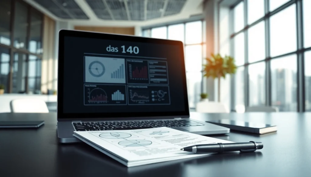 Understanding das 140 specifications in a contemporary office setup with detailed diagrams.