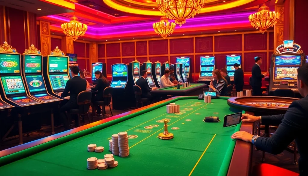 Players engaging in exciting betting experiences on ga6789's luxurious online casino interface.