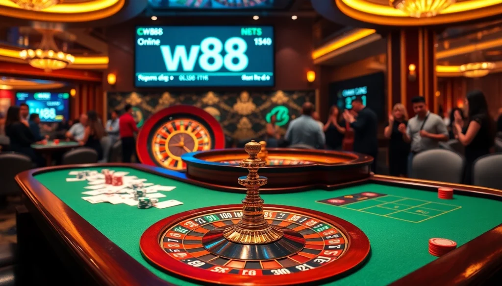 Trải nghiệm sự hứng khởi của cược trực tuyến tại W88 Link, với bàn casino sống động và những pha hành động đầy kịch tính.