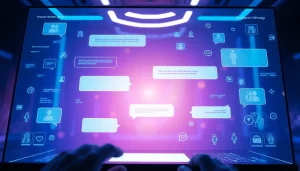 Interactive AI interface discussing intimacy and relationships related to sex ai.