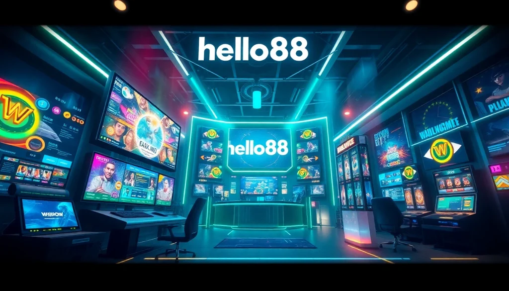 Exciting online gaming scene showcasing Hello88's vibrant digital betting interface.