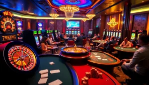 Engaging gameplay scene on trang chủ 79king showcasing vibrant casino elements and excitement.