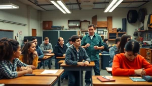 Students engaged in practical learning at a Trade School In Tennessee classroom.