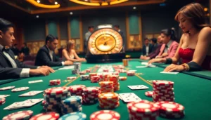 Experience the thrill of nhà cái luck8 with vibrant poker games and luxury casino elements.