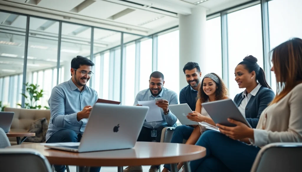 团队在现代办公环境中使用WPS下载协作编辑文档。