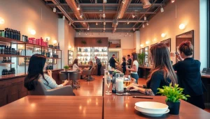 Best hair salon San Diego with stylish interior, professional hairstylists at work, and inviting atmosphere.