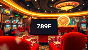 Dynamic casino scene capturing gamblers at 789f with slot machines and poker chips.