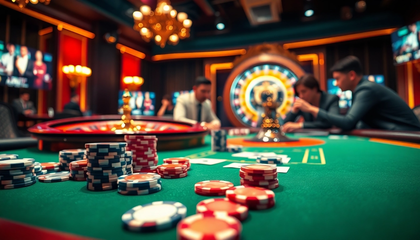 Nonton film indoxxi highlights a thrilling casino scene with poker players and a roulette wheel.
