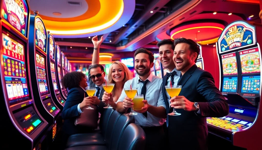 Raih kemenangan besar saat bermain slot depo 1k dengan suasana kasino yang energik.