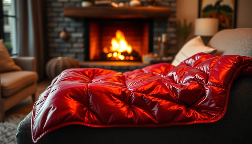 Use this emergency blanket for warmth and comfort in your cozy living room setting.