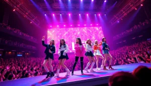 Experience Blackpink news as the group electrifies a concert with vibrant performance and dazzling lights.