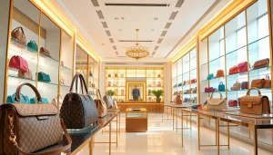 레플리카쇼핑몰 고급스러운 제품들이 진열된 매장 이미지