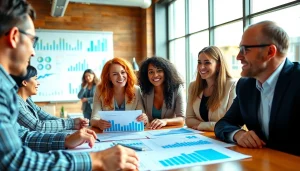 Hire business development reps in a collaborative meeting environment with professionals engaged in discussions.