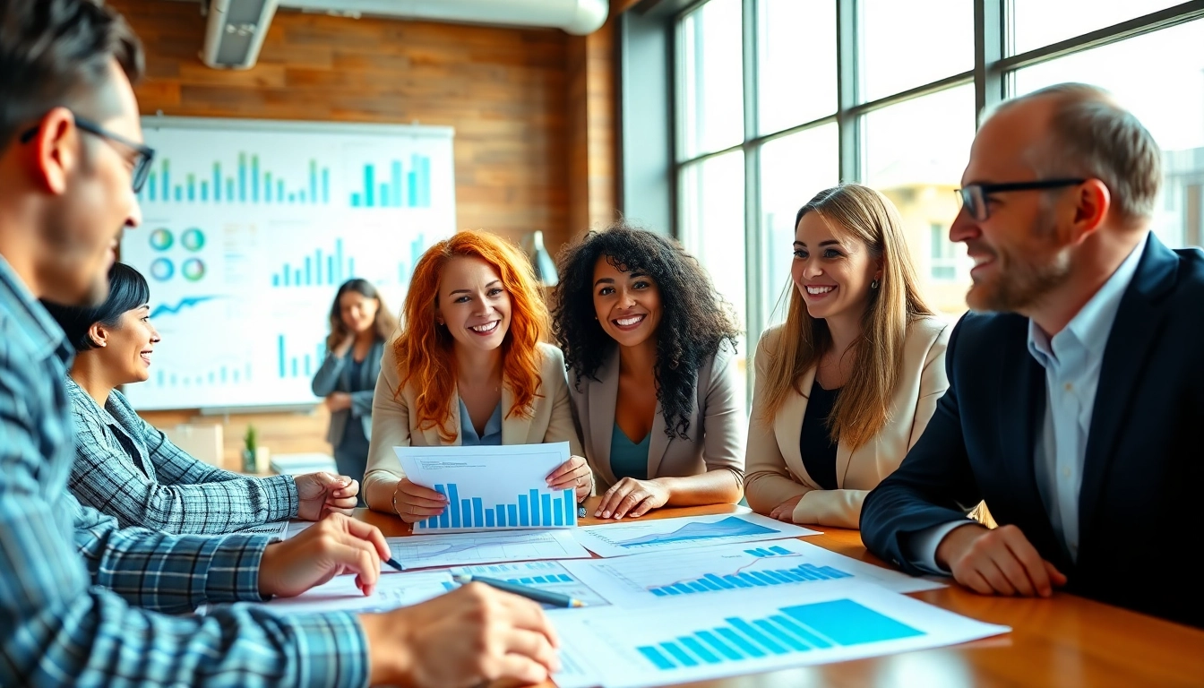 Hire business development reps in a collaborative meeting environment with professionals engaged in discussions.