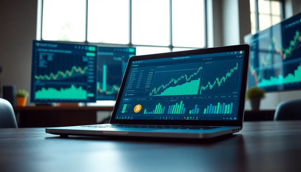 Apprendre à comprendre bitcoin à travers une interface numérique et des graphiques financiers.