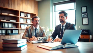 brio4d lawyer consulting a client in a professional office