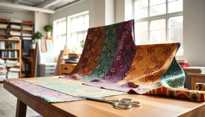 Bekijk brabantse bont ruitjes op een creatieve werktafel met kleur en textuur.