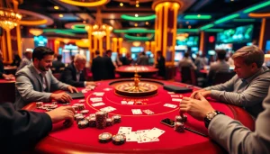 Exciting high-stakes poker scene highlighting the xx88 link for online gambling enthusiasts.