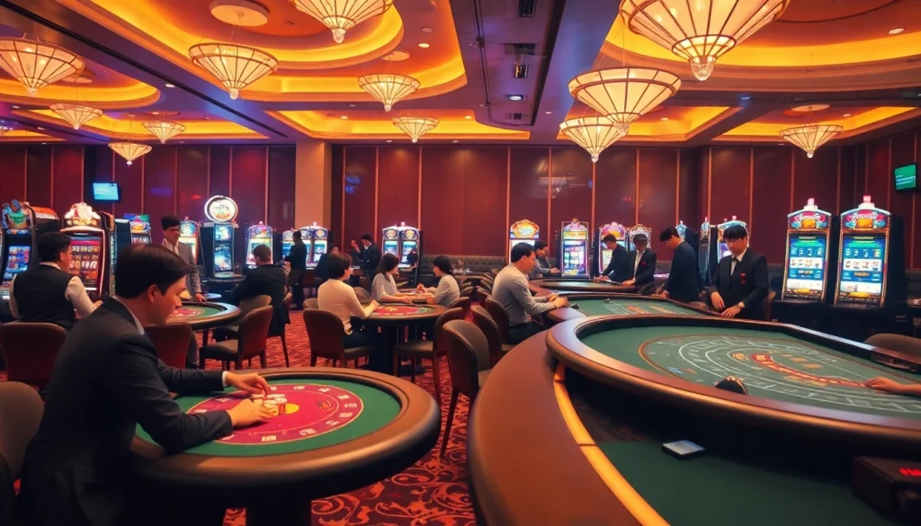 ยูฟ่า169 แสดงบรรยากาศคาสิโนที่มีผู้เล่นตื่นเต้นรอบโต๊ะเกม