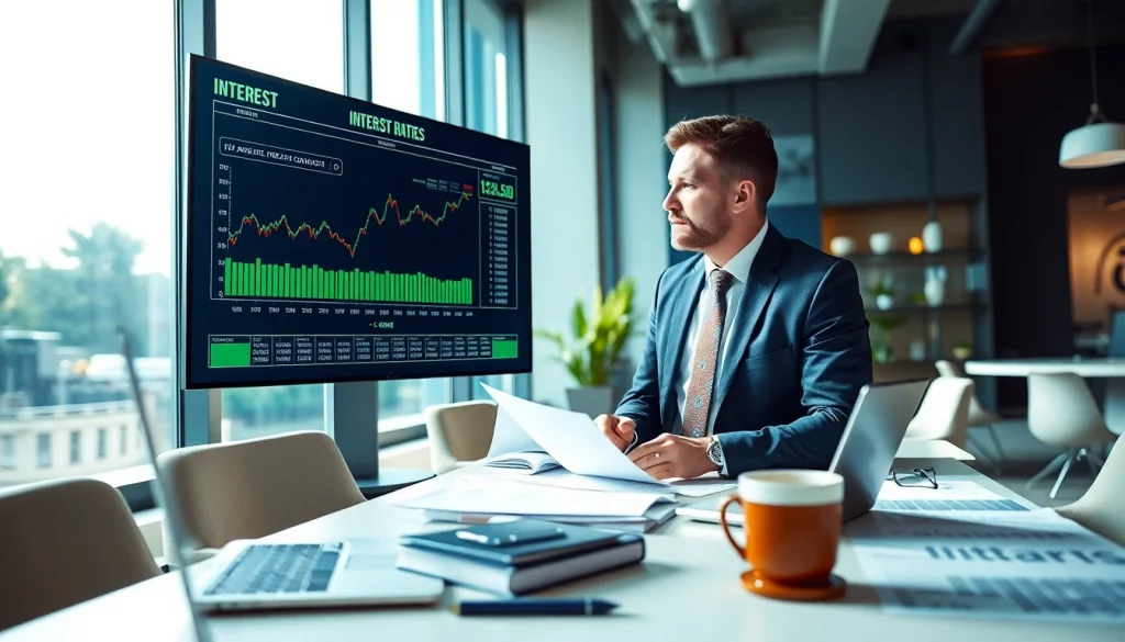 Analyze interest rates effectively with https://m.check-rates.com in a professional office setting.