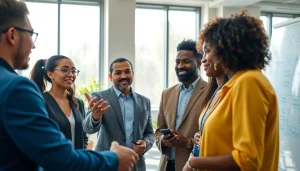 Engaging founder leadership insights through a collaborative office discussion.