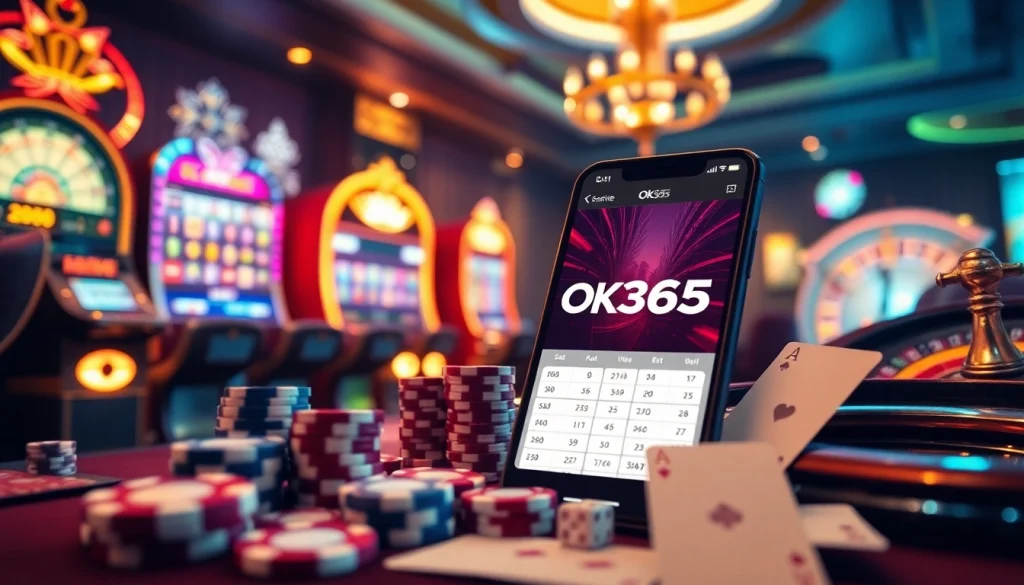 Experience the thrill of betting at OK365 with engaging casino elements and a modern interface.