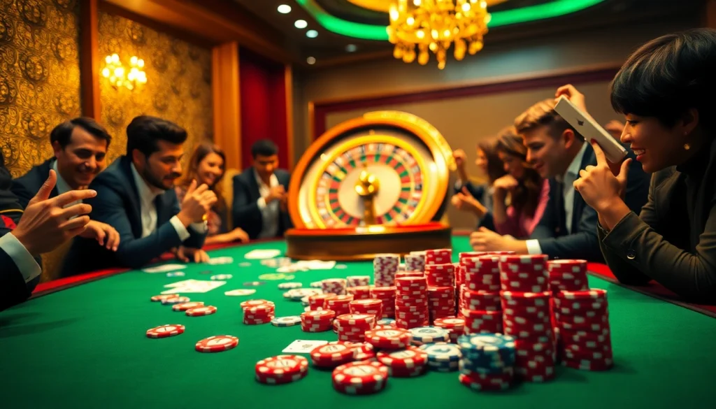 Engaged players enjoying a luxurious gambling experience at FLY 88 casino.