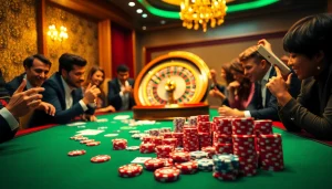 Engaged players enjoying a luxurious gambling experience at FLY 88 casino.