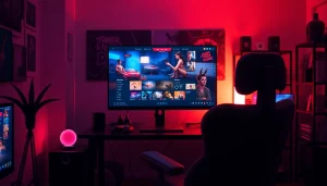 Engaging setup showcasing html porn games on a modern gaming computer.