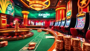 Experience the excitement of KKWIN BET with thrilling online gambling visuals.