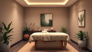 출장안마 room setup with soothing ambiance and professional decor for quality massage services.