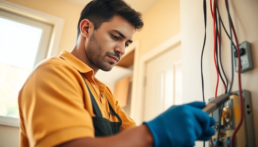 Electrician apprenticeship Hawaii: Young apprentice skillfully working on home wiring.