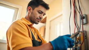 Electrician apprenticeship Hawaii: Young apprentice skillfully working on home wiring.