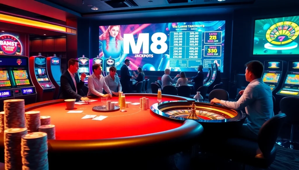 Experience the excitement at MM88 with vibrant casino lights and engaging games.