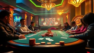 High-stakes poker action at a luxurious casino table showcasing hidden wiki 2026 themes.