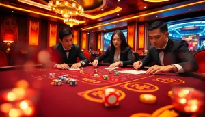 Experience the thrill of tài xỉu md5 online with exciting gameplay at a luxurious casino table.
