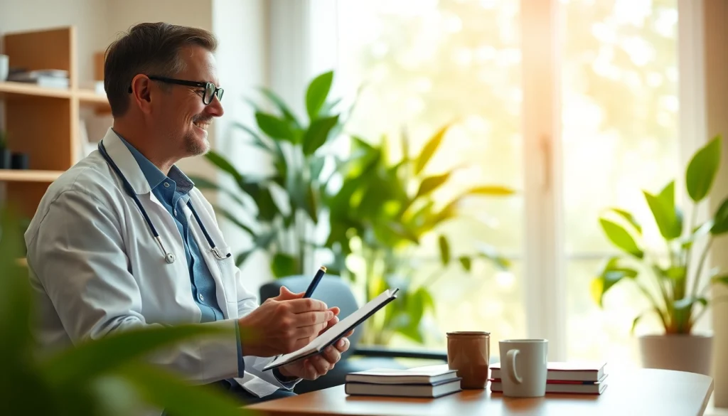 Engaging session on psychiatry in India with a psychiatrist and patient in a calming office