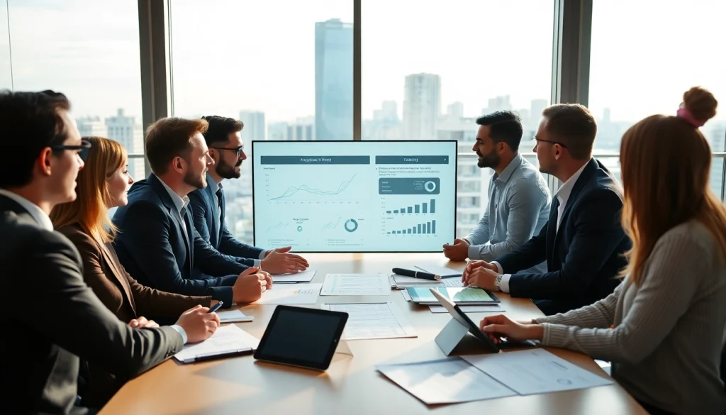 Team collaborating on Acquisition Planning strategies in a bright conference room.