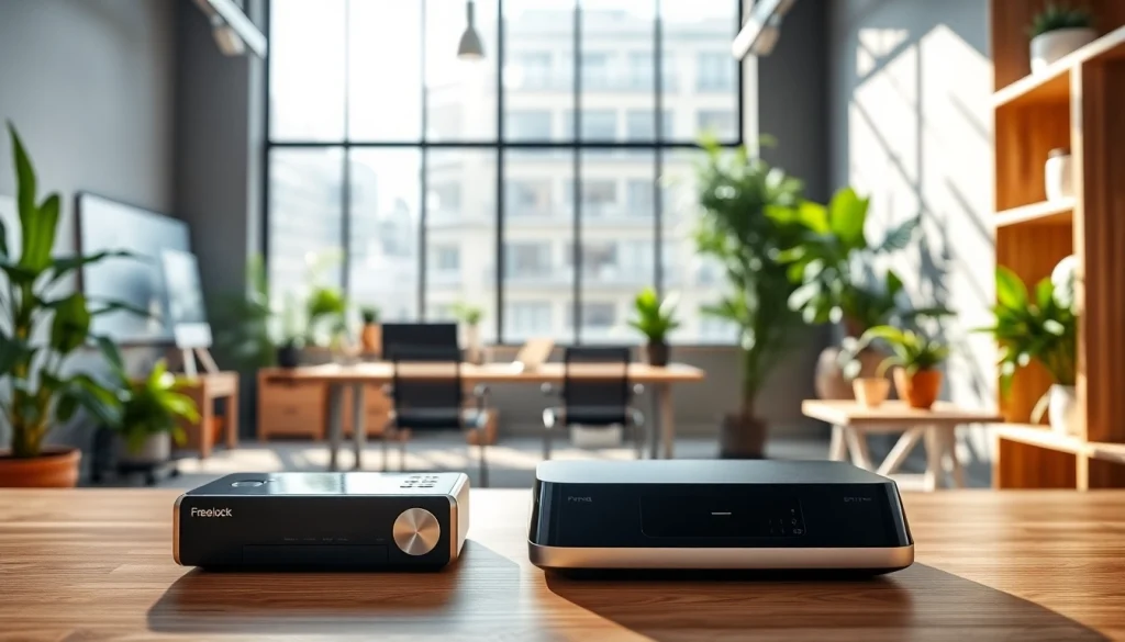 Freelock in modern office setting highlighting its sleek design.