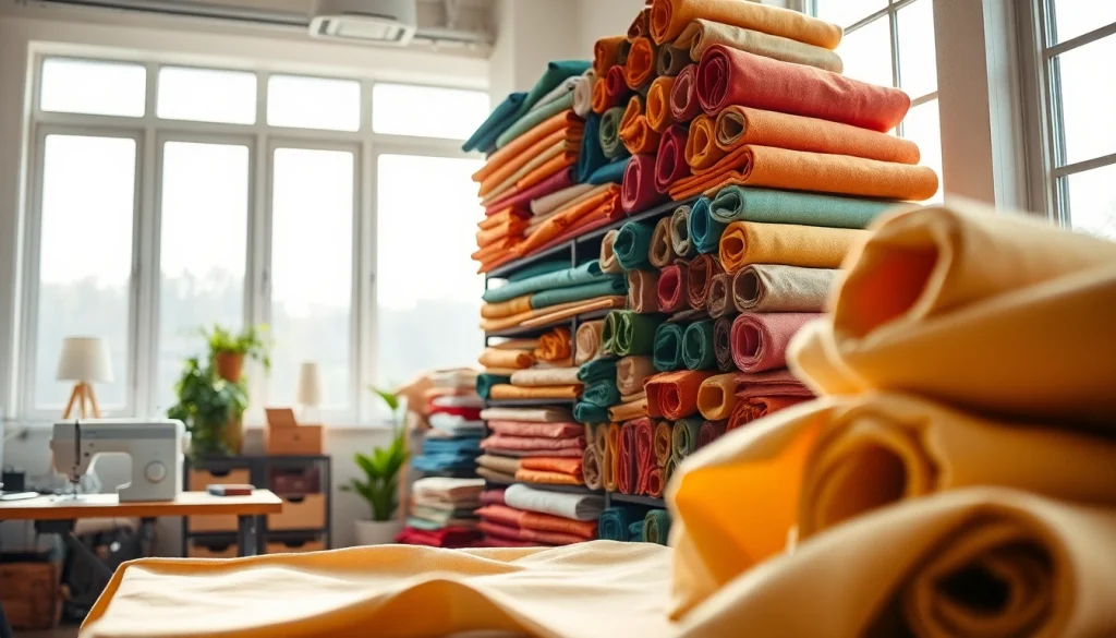 Koop canvas stof per meter op een aantrekkelijke manier in een creatieve werkomgeving.