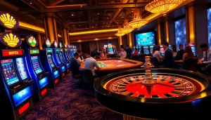 Experience the excitement at http://u888.br.com/ with dynamic online casino visuals, featuring casino tables and vibrant slots.