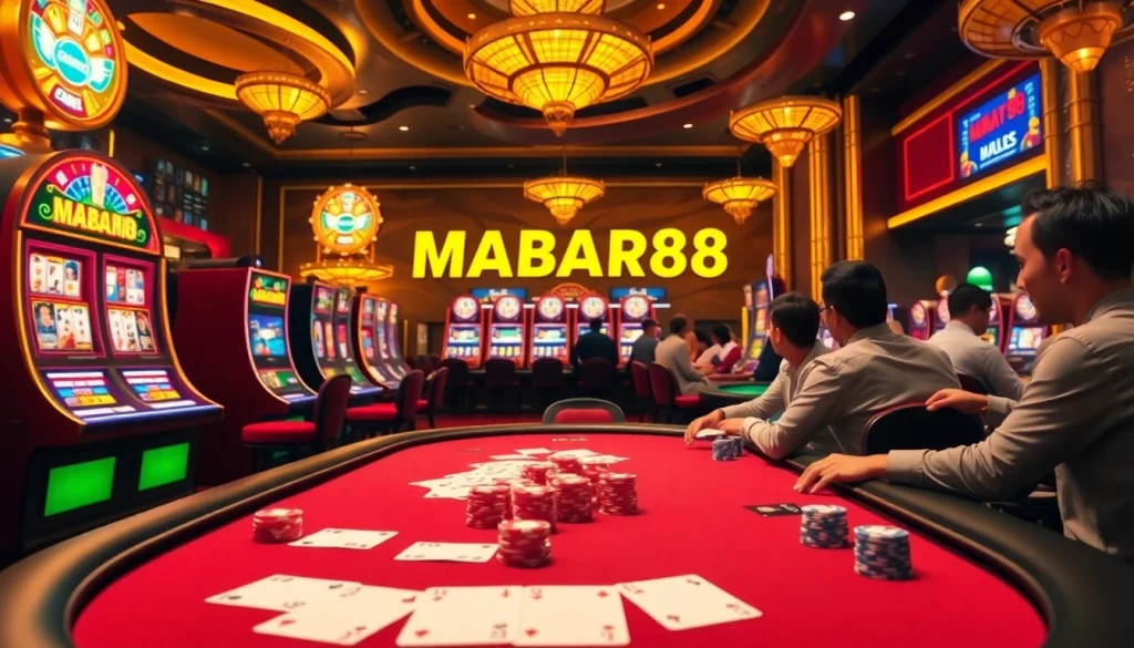 Para pemain menikmati slot di antarmuka kasino online MABAR88 yang modern dan menarik.